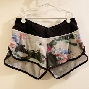 lululemon speed shorts pigment wave multi/black